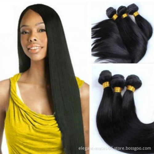Silky Straight Virgin Brazilian Hair Weave Bundles Synthetic Hair Weft Other Artificial Hair